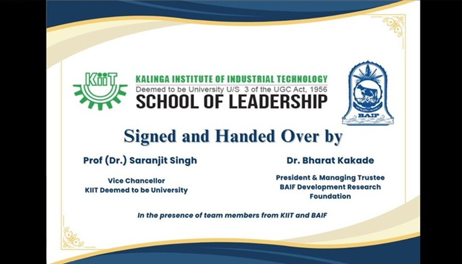 BAIF partners with KIIT for Research, Incubation and Innovation