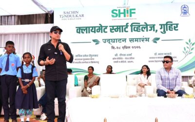 Legendary Cricketer Mr. Sachin Tendulkar visits Climate Smart Village – Guhir in Maharashtra